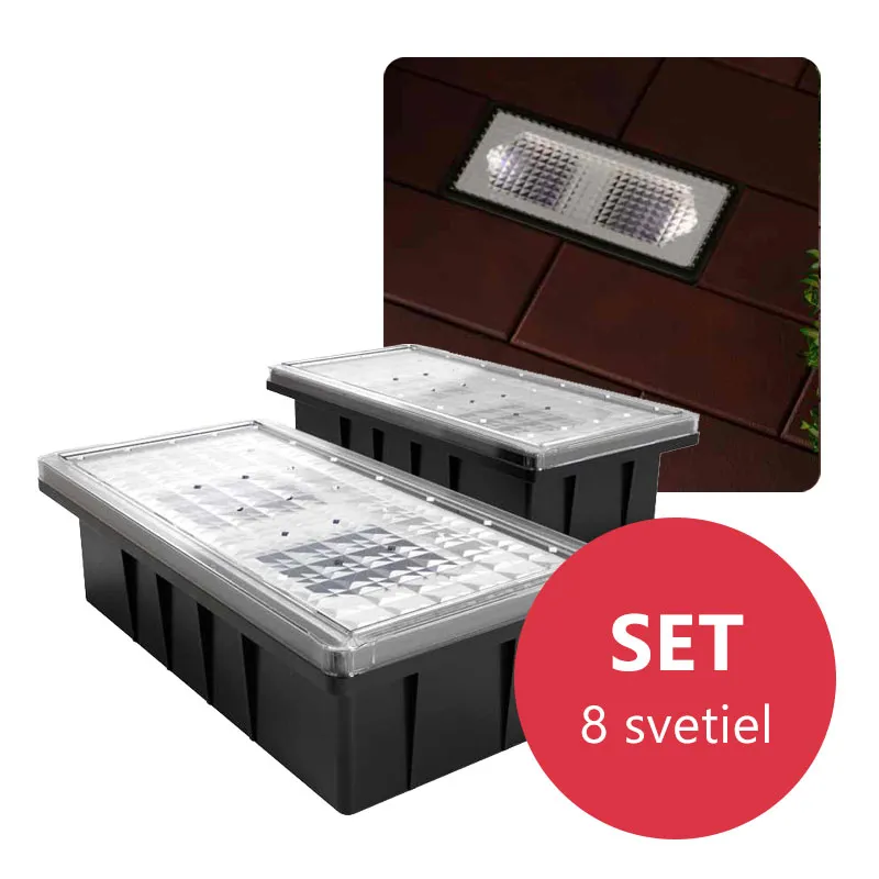 4x SolarCentre Paverlight lumini solare pentru plăci de pavaj (set de 8 lumini)