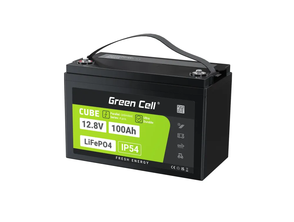 Baterie LiFePO4 12,8V 100Ah Green Cell CUBE (1280Wh)