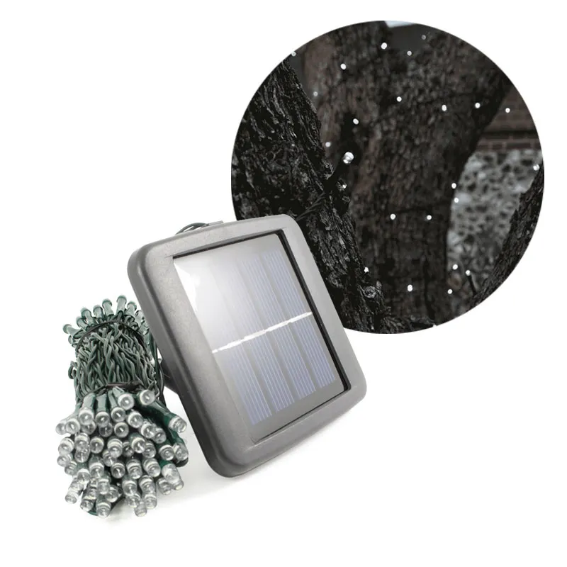 Ghirlandă LED solară SolarCentre Elan SS9943 – 100 LED-uri / 10 m, alb rece