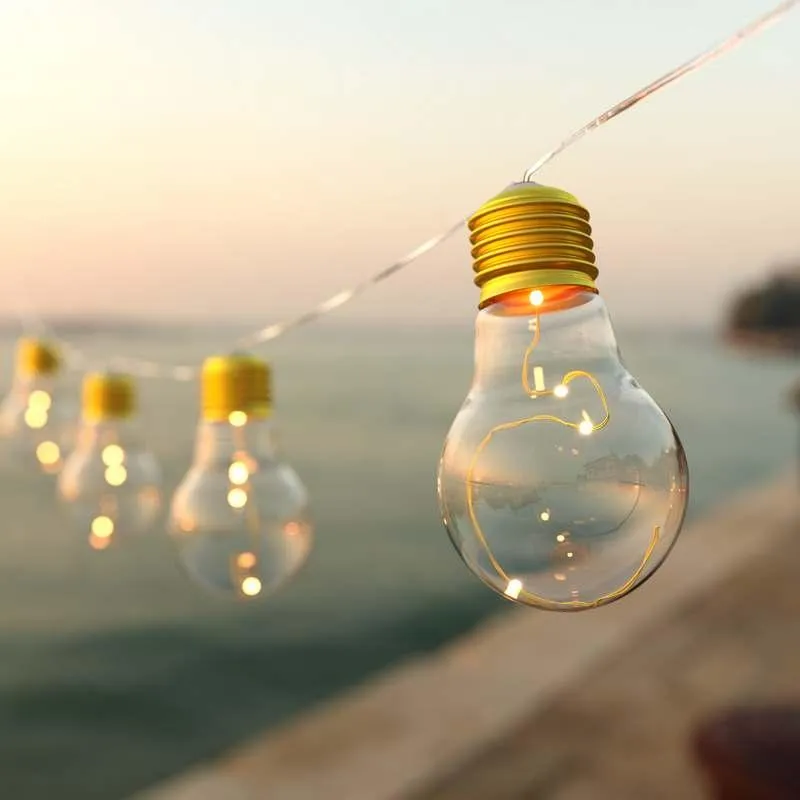 SolarCentre LVB10 Lumify Șir LED Solar Vintage cu USB - 10 lumini