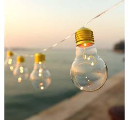 SolarCentre LVB10 Lumify Șir LED Solar Vintage cu USB - 10 lumini