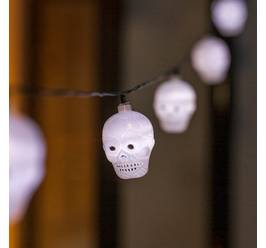 Ghirlandă LED solară SolarCentre Halloween Skull – 20 lumini