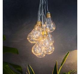 Ghirlandă LED solară SolarCentre LVB20 Lumify Vintage cu USB – 20 lumini