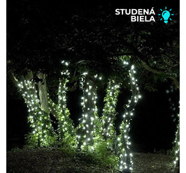 Ghirlandă LED solară cu USB SolarCentre Lumify LW100 – 100 LED-uri / 10 m, alb rece