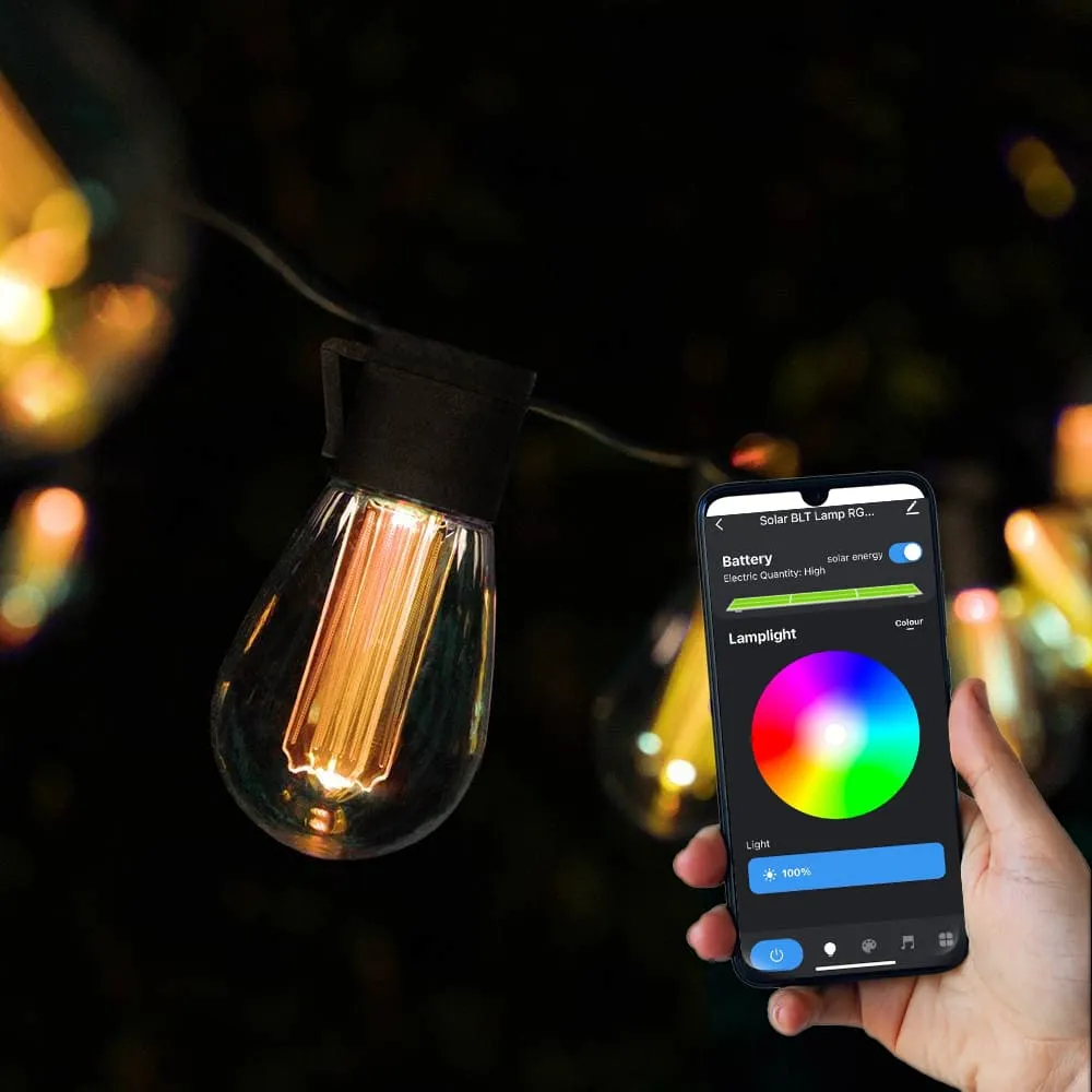 Șir de lumini solare cu LED-uri SolarCentre Smart Festoon cu USB - 50 de lumini