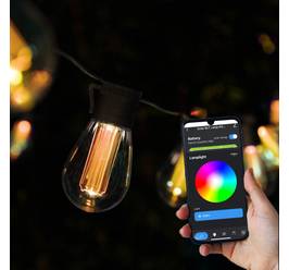 Șir de lumini solare cu LED-uri SolarCentre Smart Festoon cu USB - 50 de lumini