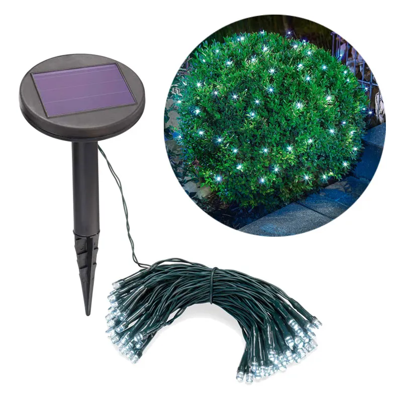 Ghirlandă solară Esotec 102167 – 60 LED-uri, 8 m, alb rece