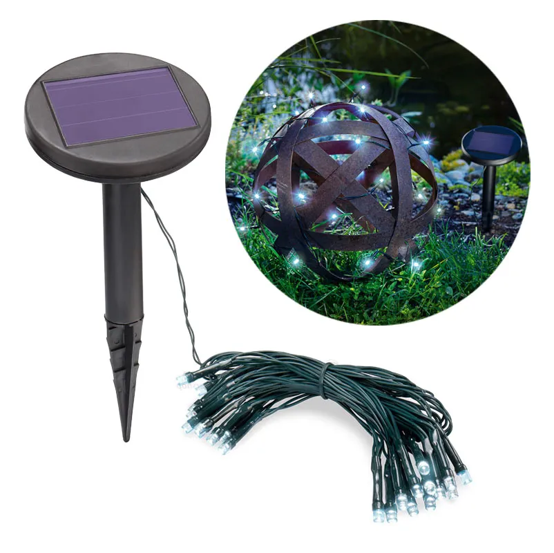 Ghirlandă solară Esotec 102165 – 24 LED-uri, 4,5 m, alb rece