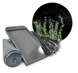 Ghirlandă luminoasă solară cu USB Lumify SolarCentre – 300 LED-uri / 30m, alb rece