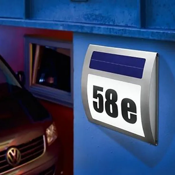 Iluminare solară pentru numărul casei Esotec Wave 102036 alb rece