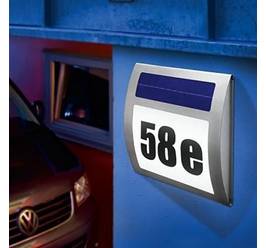 Iluminare solară pentru numărul casei Esotec Wave 102036 alb rece