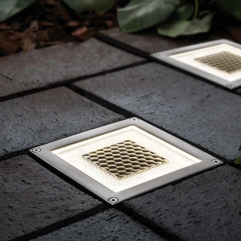 Lampă solară pătrată de podea SolarCentre Onyx Half Brick Light set 2buc