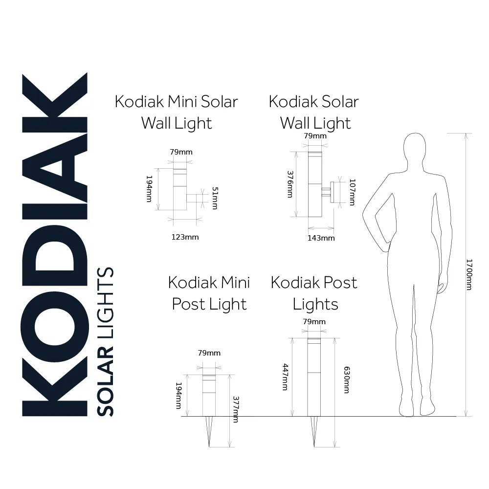 SET iluminat cu senzor solar SolarCentre Kodiak SS9950 - 4 buc