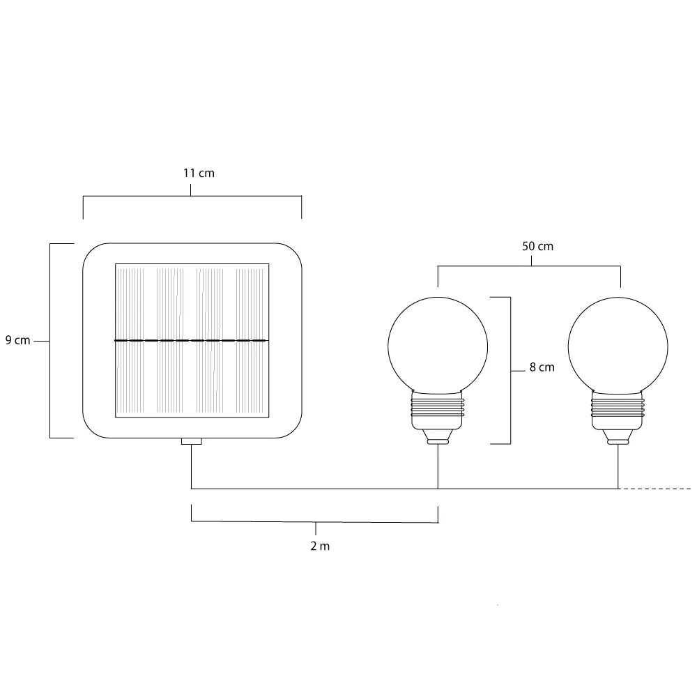 Lanț solar cu LED-uri SolarCentre Elan Festoon SS9961 20 LED-uri
