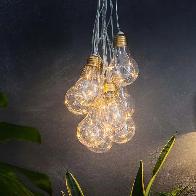 SolarCentre LVB10 Lumify Șir LED Solar Vintage cu USB - 10 lumini