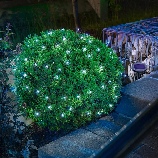 Ghirlandă solară Esotec 102167 – 60 LED-uri, 8 m, alb rece