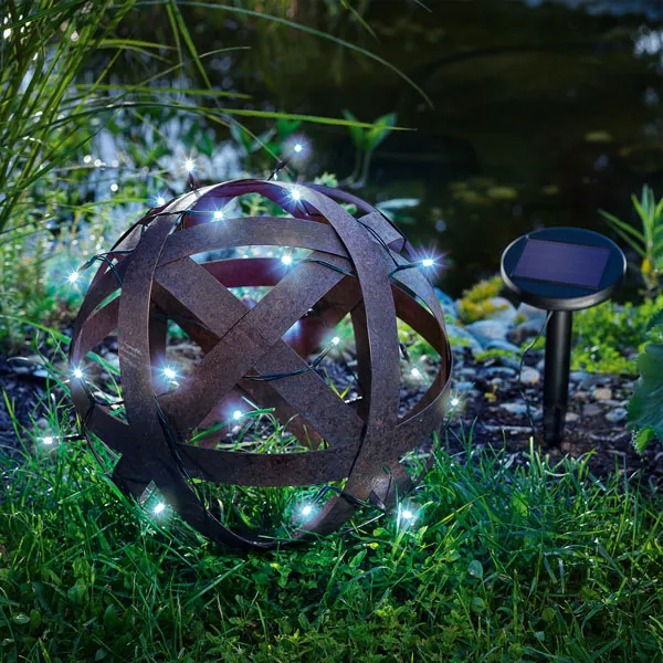 Ghirlandă solară Esotec 102165 – 24 LED-uri, 4,5 m, alb rece