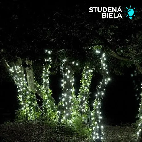 Ghirlandă luminoasă solară cu USB Lumify SolarCentre – 300 LED-uri / 30m, alb rece