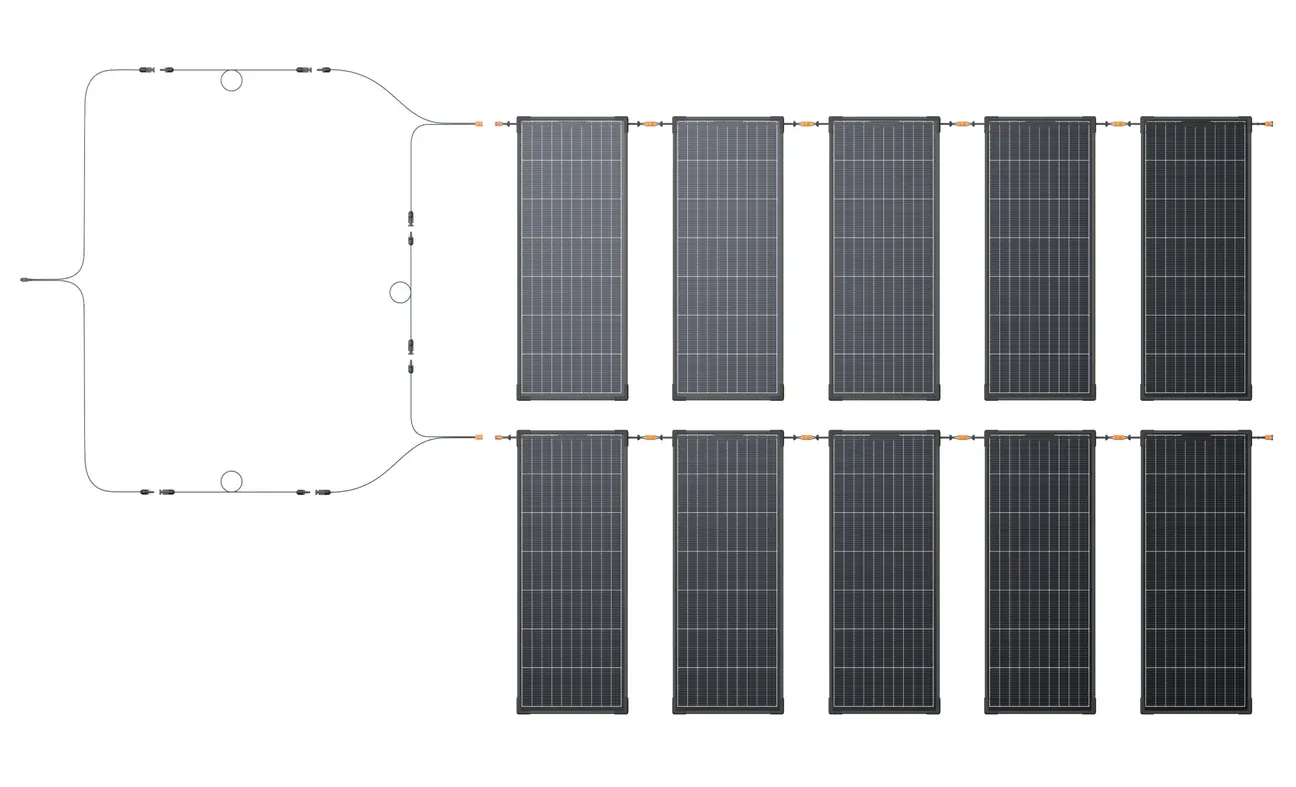 EcoFlow RV panou solar fix 2x130Wp (+kit de montare)